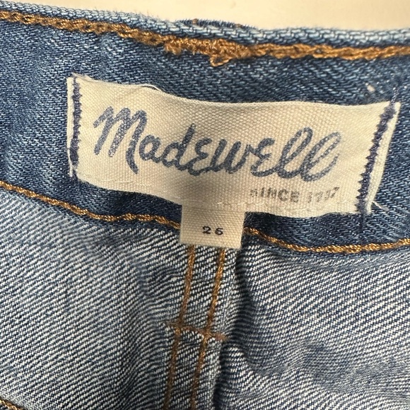 Madewell Raw EdgeHigh Rise Boy Denim Shorts C1737 size 26 - Picture 7 of 9